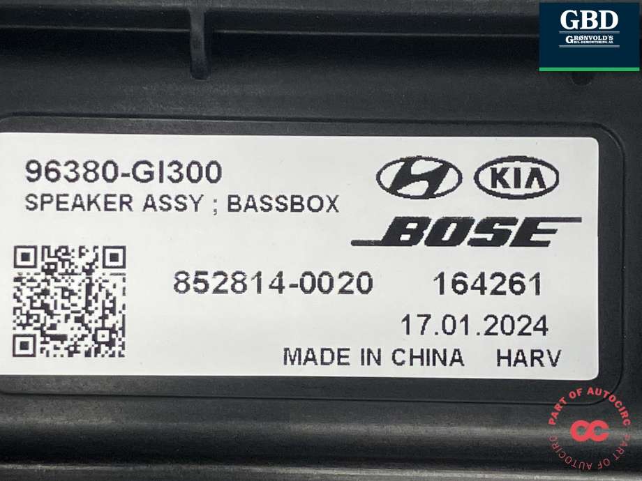 Bilstereo sub-woofer til Hyundai Ioniq 5 2021-->> (BOSE||96380-GI300|852814-0020)