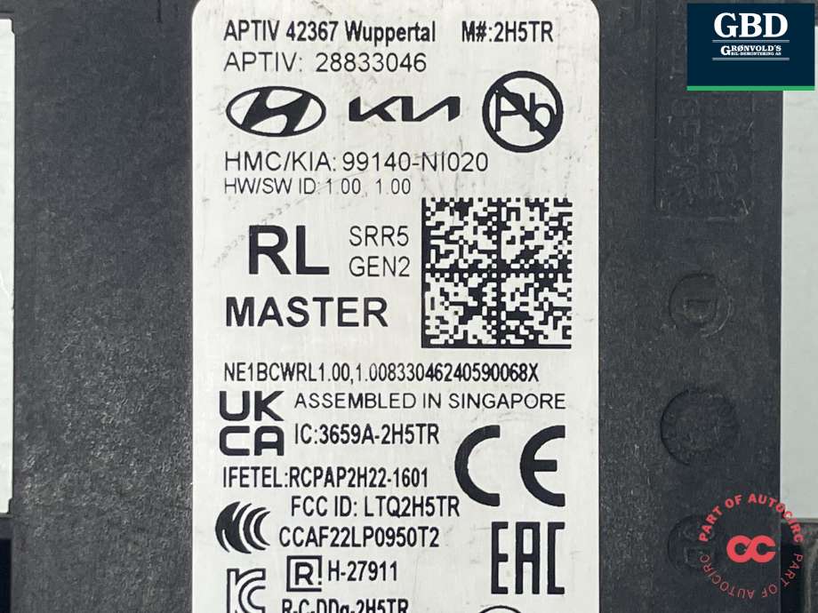Sensor blindsone til Hyundai Ioniq 5 2021-->> (|99140-NI020)