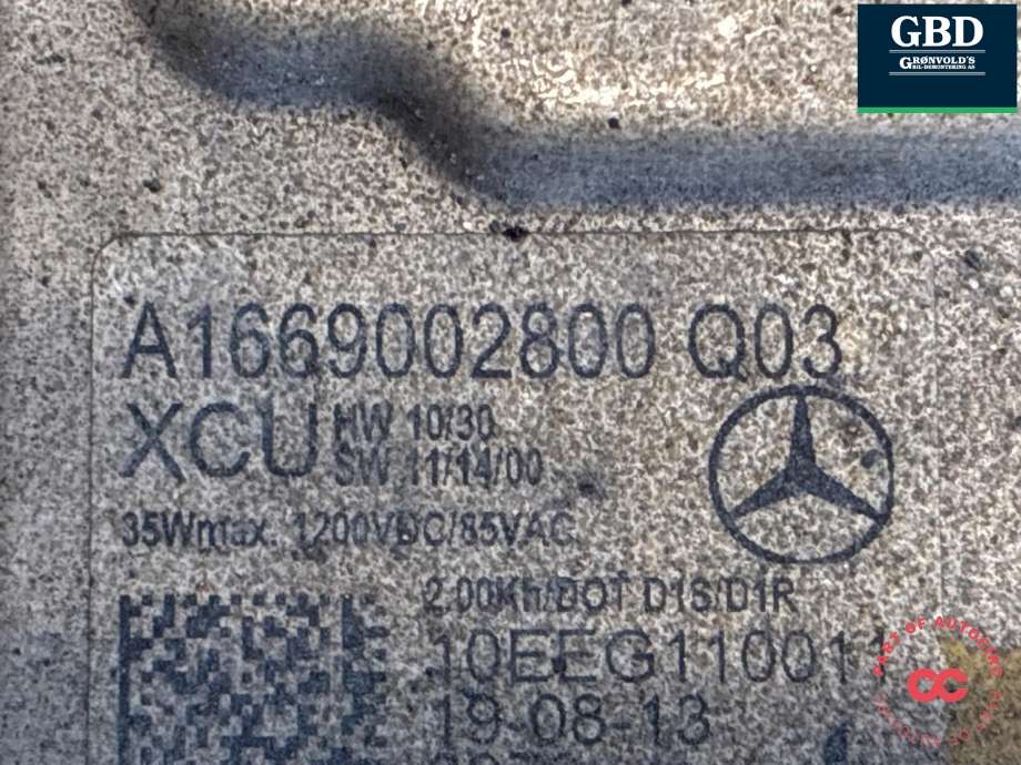 Styreenhet xenon/ballast til Mercedes A-Klasse 2012-2018 (W176) (W176) (A 166 900 28 00|A1669002800 Q03|)
