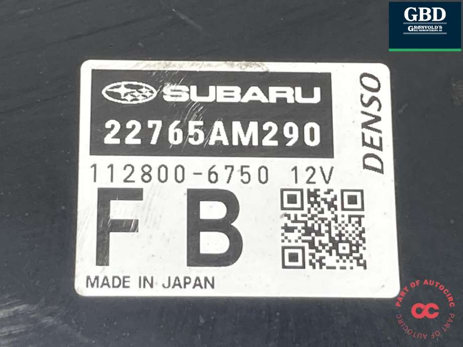 Styreenhet motor til Subaru Impreza 2018-->> (Type V) (22765AM290|)