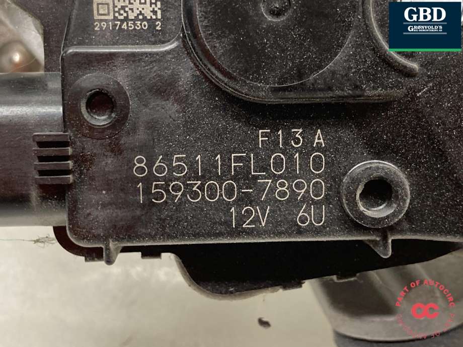 Viskermotor frontrute komplett m/overføring til Subaru Impreza 2018-->> (Type V)  (86513FL010|86511FL010|)