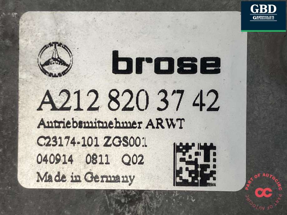 Baklukeåpner motor til Mercedes E-Klasse 2009-2013 (Fase 1) (W212) (W212) (BROSE||A 212 820 37 42|A 212 900 42 03)