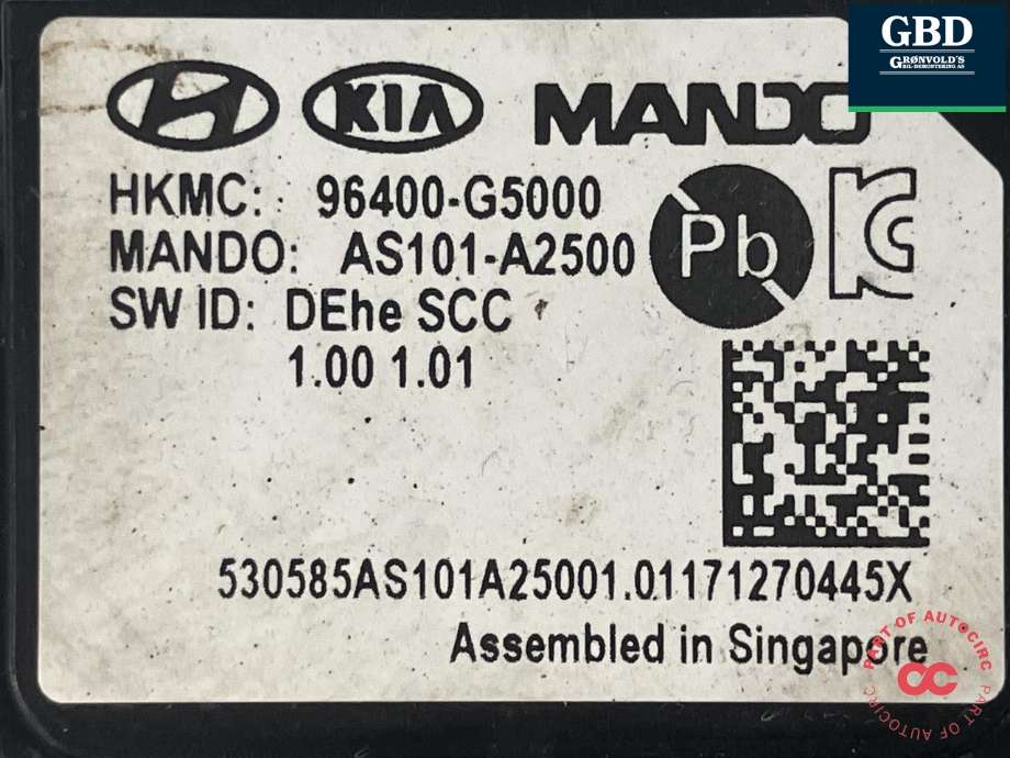 Sensor radar til Kia Niro 2016-2021  (MANDO||96400-G5000|AS101-A2500)
