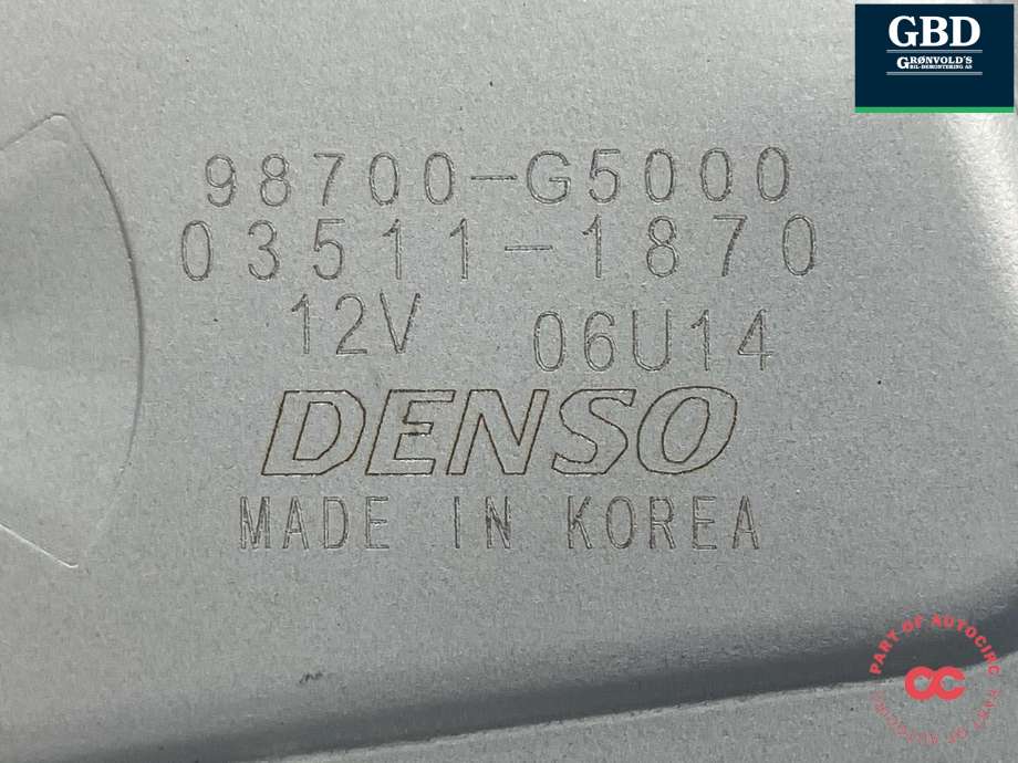 Viskermotor bakrute til Kia Niro 2016-2021 (DENSO||98700-G5000|03511-1870)