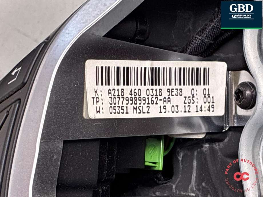 Ratt til Mercedes E-Klasse 2009-2013 (Fase 1) (W212) (W212) (A 218 460 03 18  9E38|)