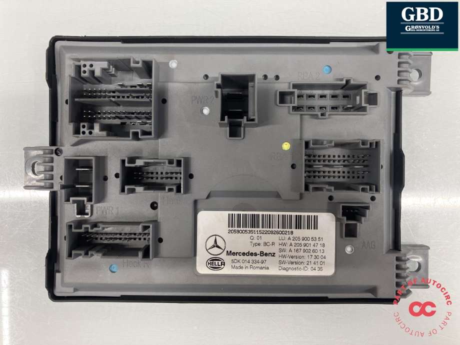 Styreenhet (SAM - Signal Acquisition Module) til Mercedes EQC 2019-->>  (HELLA|A 205 900 53 51|A 205 901 47 18|5DK 014 334-97)
