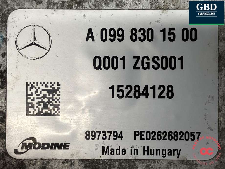 Aircondition diverse til Mercedes EQC 2019-->> (MODINE|A 099 830 15 00|15284128|)