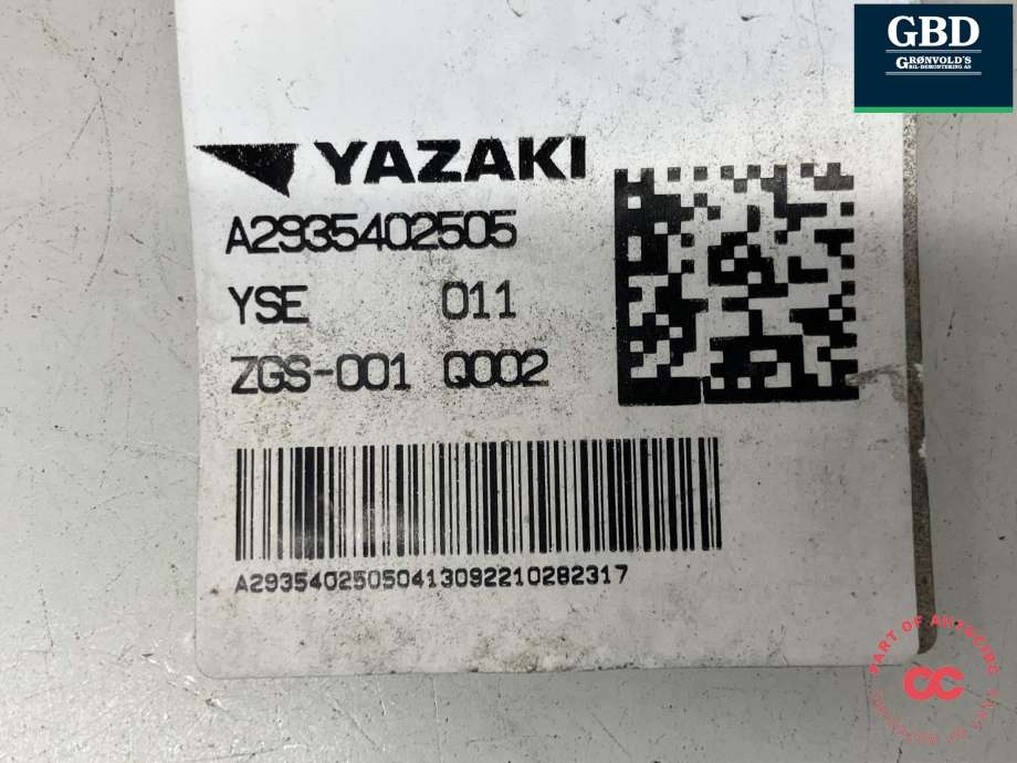 Kabel høy volt (HV) elbil til Mercedes EQC 2019-->> (YAZAKI|A 293 540 25 05|)