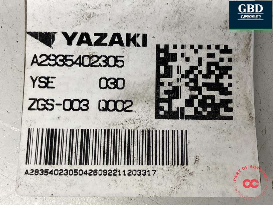 Kabel høy volt (HV) elbil til Mercedes EQC 2019-->> (YAZAKI|A 293 540 23 05|)