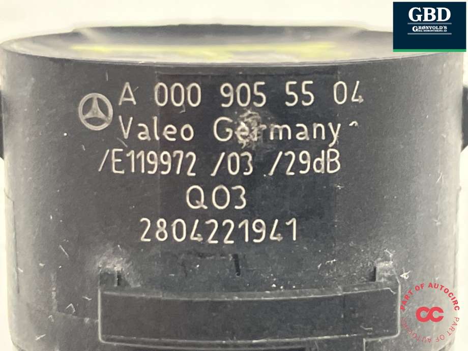 Parkeringssensor foran til Mercedes EQC 2019-->>  (VALEO|A 000 905 55 04|)