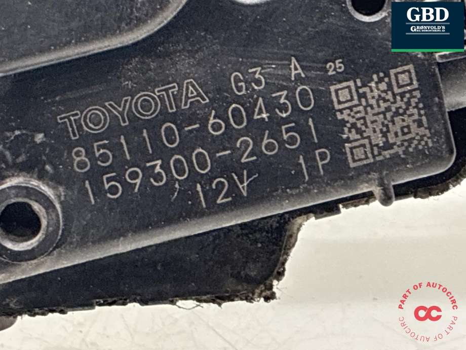 Viskermotor frontrute komplett m/overføring til Toyota Land Cruiser 150 2010-2013 (Fase 1)  (8511060430|8515060360|)