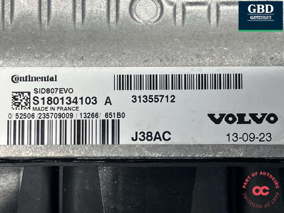 Styreenhet motor til Volvo V70 2007-2013 (Type III, Fase 1)  (|31355712)