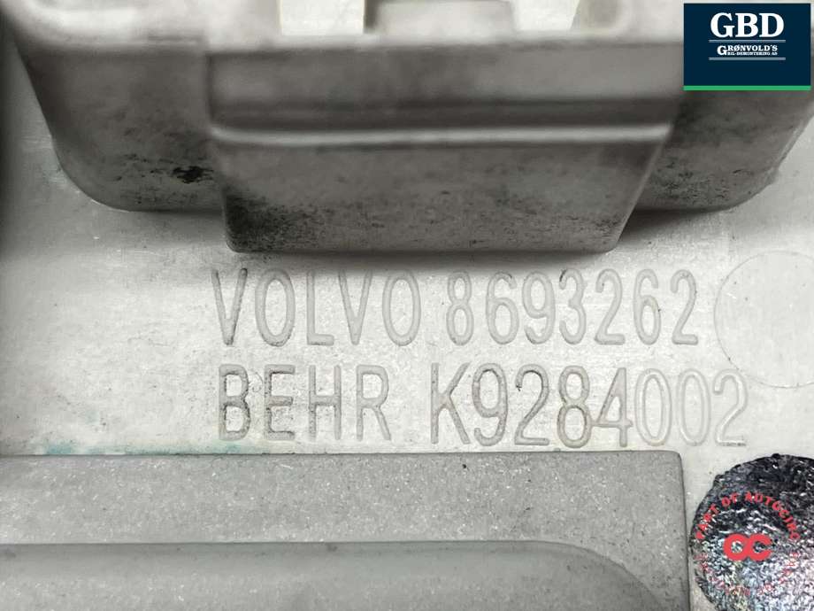 Varmeapparat motstand til Volvo XC90 2002-2006 (Type I, Fase 1)  (BEHR||8693262|K9284002)