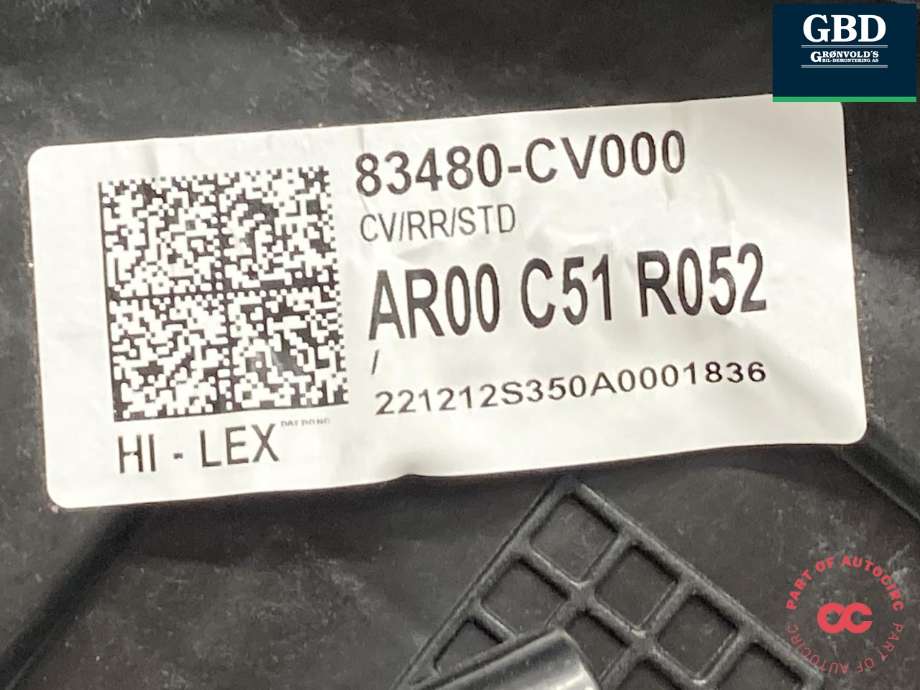 Ruteheis høyre bak til Kia EV6 2021-->>  (|83480-CV000)