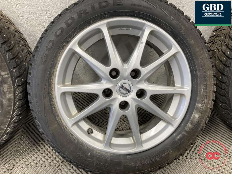 Hjulsett aluminium vinter til Nissan Leaf 2018-->> (Type II) (GOODRIDE PIGG|ICE MASTER SPIKE Z-506|205/55R16 PROD 2024|6.5JX16 ET40)