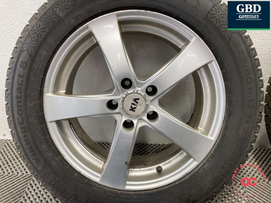 Hjulsett aluminium vinter til Kia Sportage 2010-2016 (Type III)  (CONTINENTAL|VIKING CONTACT 8|225/60R17 H XL PROD 2025|7.5JX17H2 ET38)