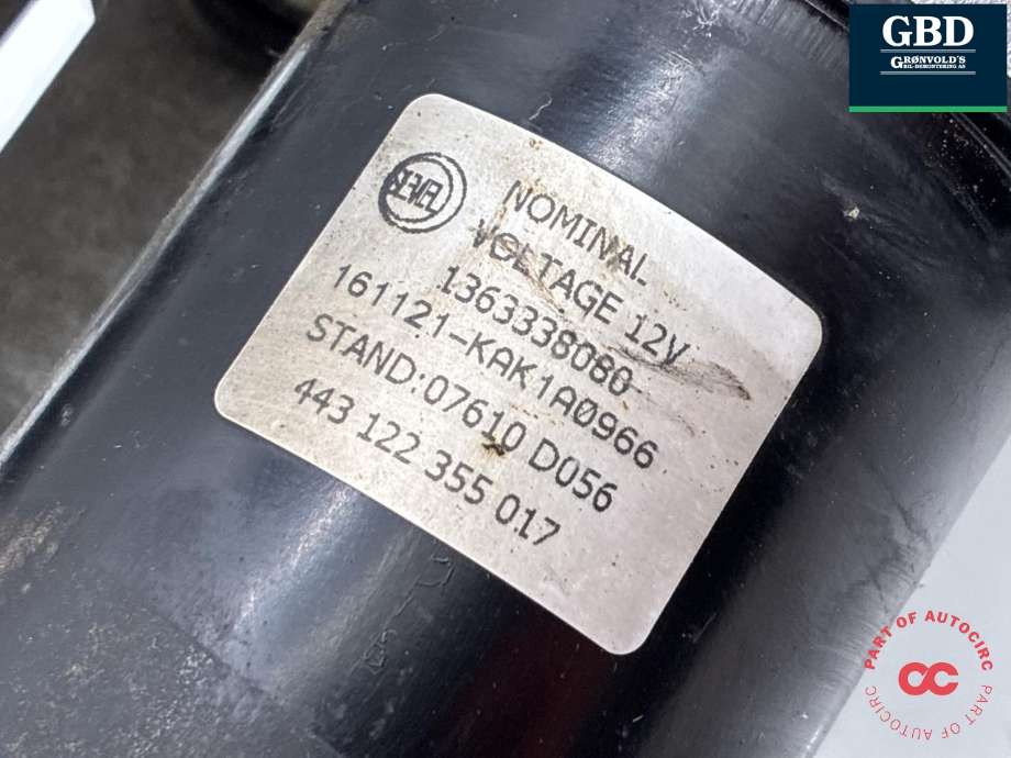 Viskermotor frontrute komplett m/overføring til Peugeot Boxer 2007-2013 (Type III, Fase 1) (6405 PP|6405 ER|1363338080)