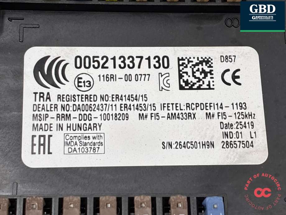 Sikringsboks til Fiat Tipo 2017-->>  (|521337130)