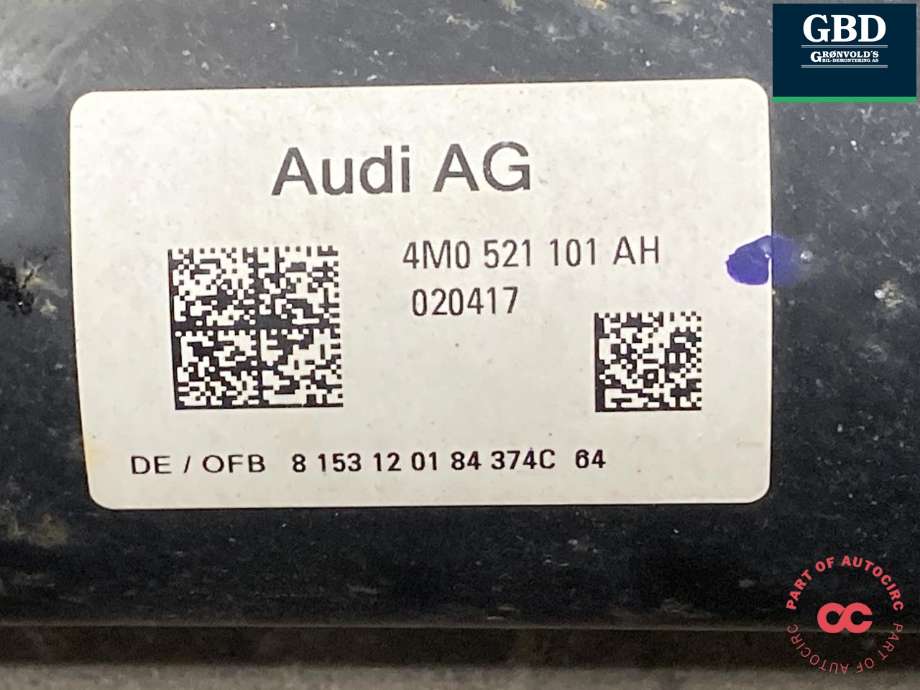 Mellomaksel til Audi Q7 2015-->> (Type II) (4M0 521 101 CQ|4M0 521 101 AH|)