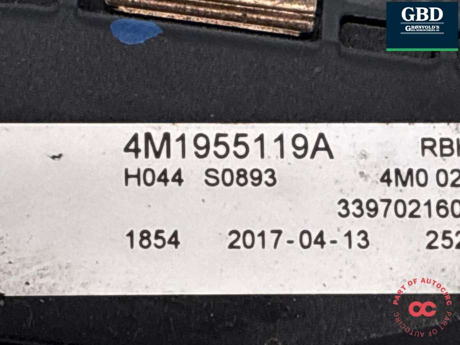 Viskermotor frontrute komplett m/overføring til Audi Q7 2015-->> (Type II) (4M1 955 023 B|4M1955119A|)
