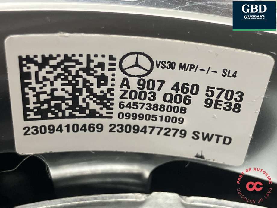 Ratt til Mercedes Sprinter 2018-->> (907/910) (907/910) (A 907 460 74 00|A 907 460 57 03|)