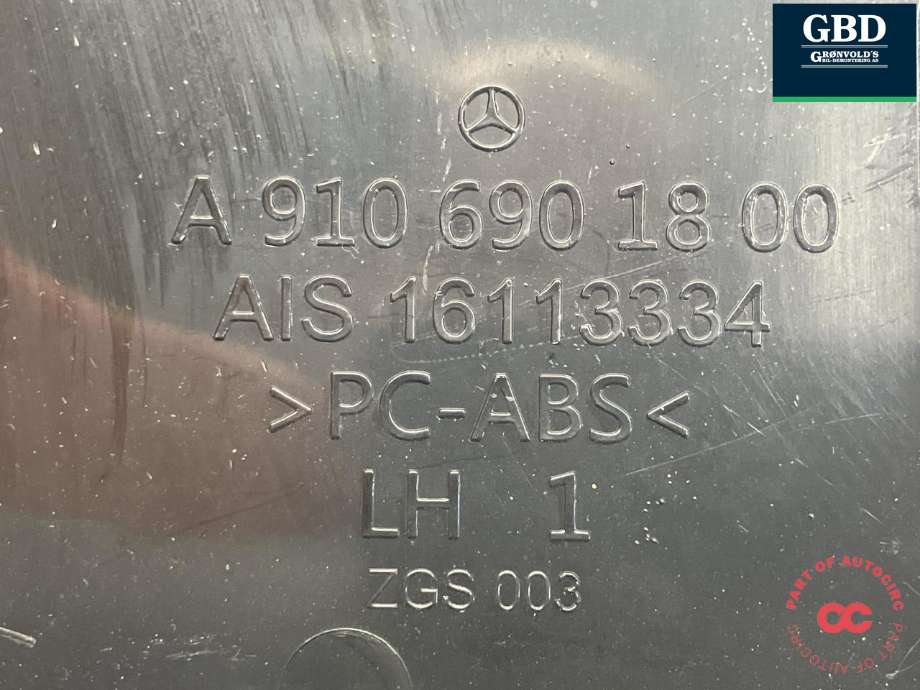 Sikkerhetsbelte foran venstre til Mercedes Sprinter 2018-->> (907/910) (907/910) (AUTOLIV|A 907 860 01 00|A 910 690 18 00|634 204 70 0E)