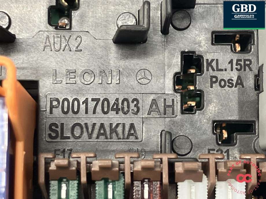 Sikringsboks motorrom til Mercedes Sprinter 2018-->> (907/910) (907/910) (A 907 540 62 40|A 907 540 63 40|A 907 545 01 00)