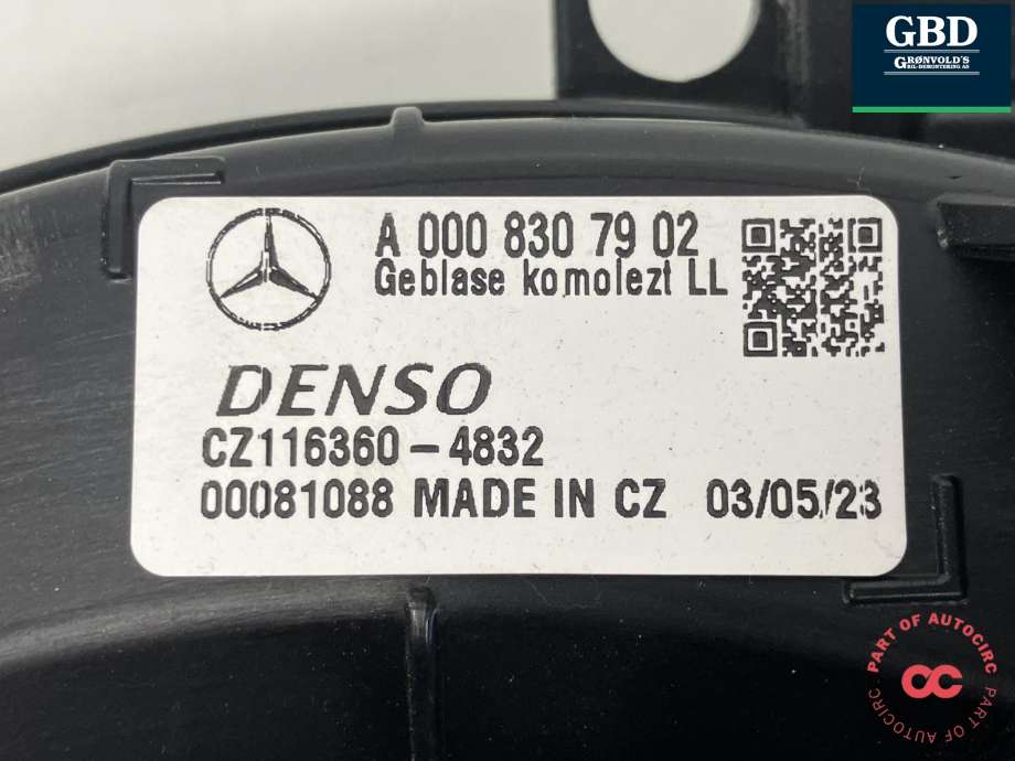 Varmeapparat motor til Mercedes Sprinter 2018-->> (907/910) (907/910) (DENSO|A 000 830 79 02|CZ116360-4832|A 000 906 93 07)