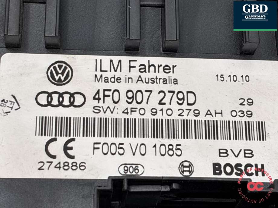 Styreenhet diverse til Audi Q7 2010-2015 (Type I, Fase 2) (|4F0 907 279D)