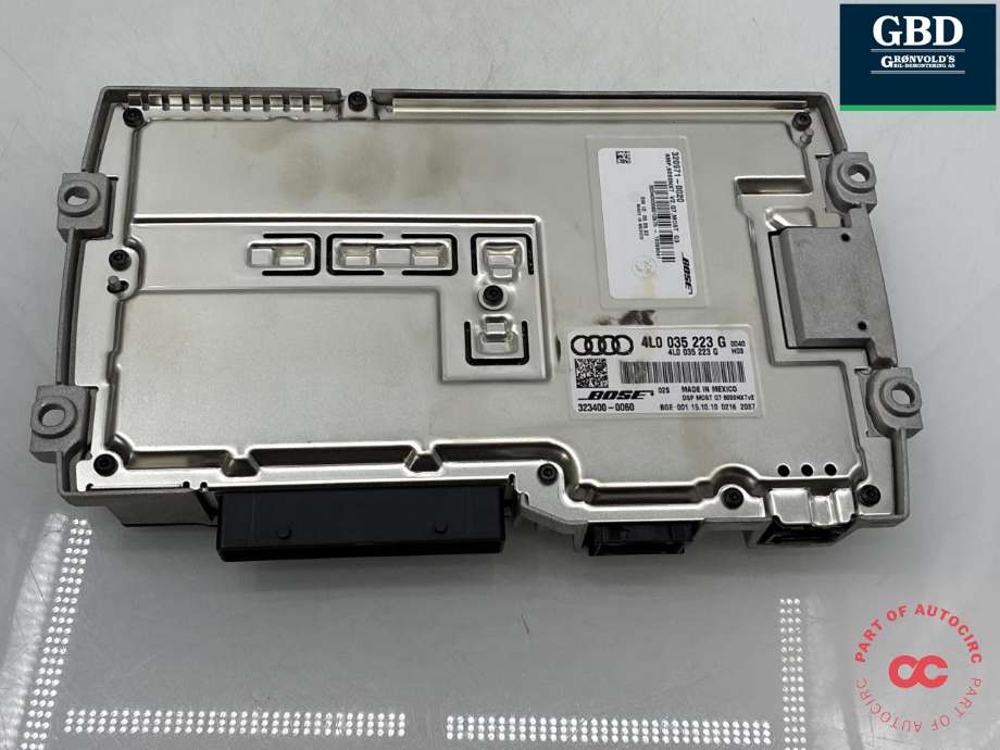 Bilstereo forsterker til Audi Q7 2010-2015 (Type I, Fase 2)  (|4L0 035 223 G)