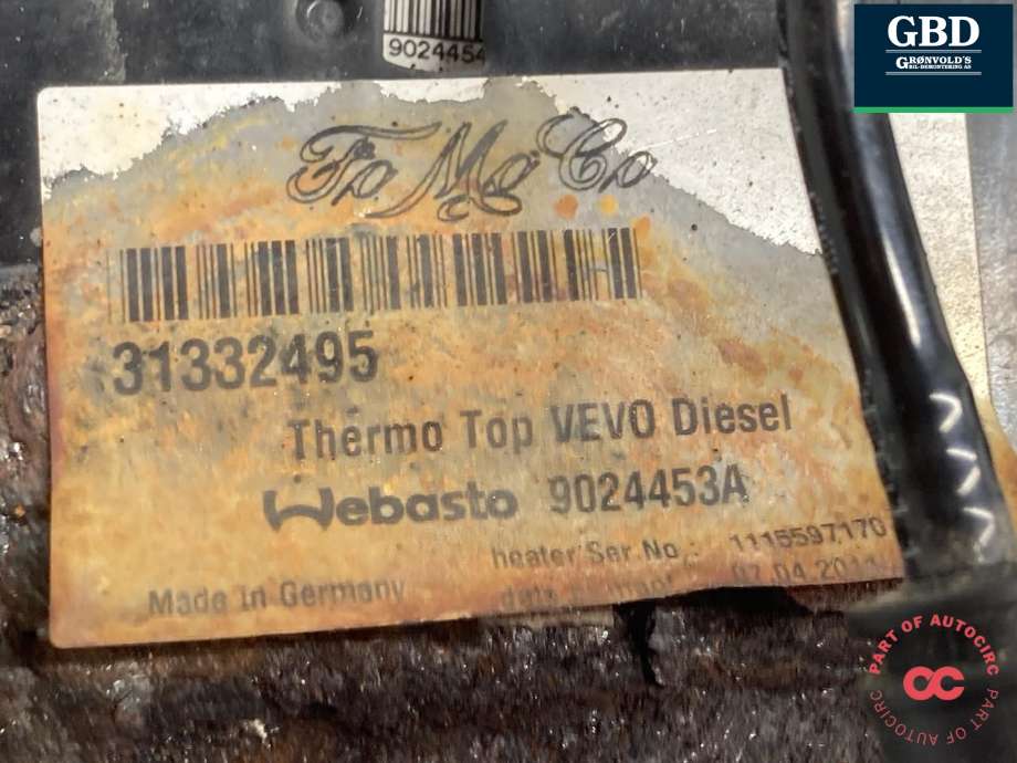 Dieselvarmer til Volvo V60 2010-2013 (Type I, Fase 1)  (31497380|)