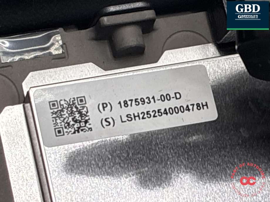 Varmeapparat betjening bak til Tesla Model Y 2024-->> (Type II) (1875931-00-D|1743022-00-C|1855541-00-F)