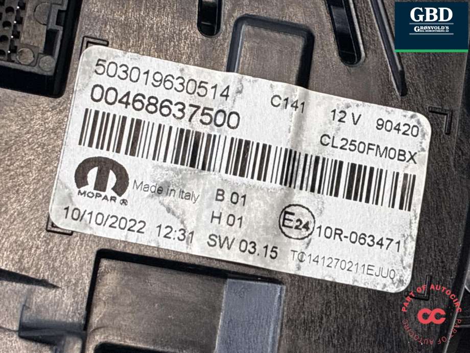 Instrumentpanel til Fiat Ducato 2014-->> (46863499|46863411|)