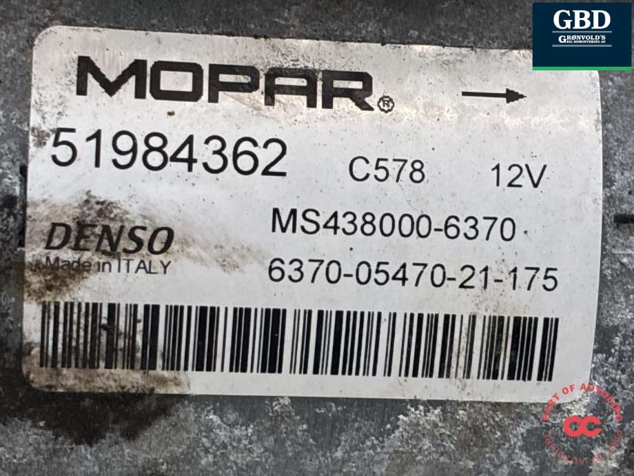 Starter diesel til Fiat Ducato 2014-->>  (51984362|)