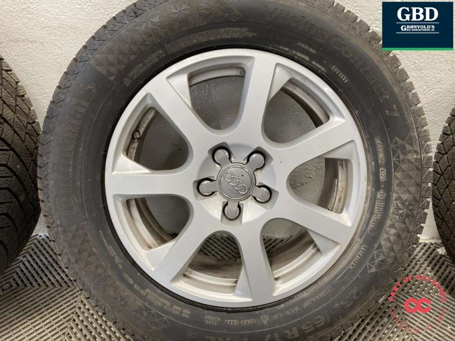 Hjulsett aluminium vinter til Audi Q5 2012-2017 (Type I, Fase 2) (CONTINENTAL PIGGFRI|VIKING CONTACT 7 PROD 2023|235/65R17|E7JX17 ET37)