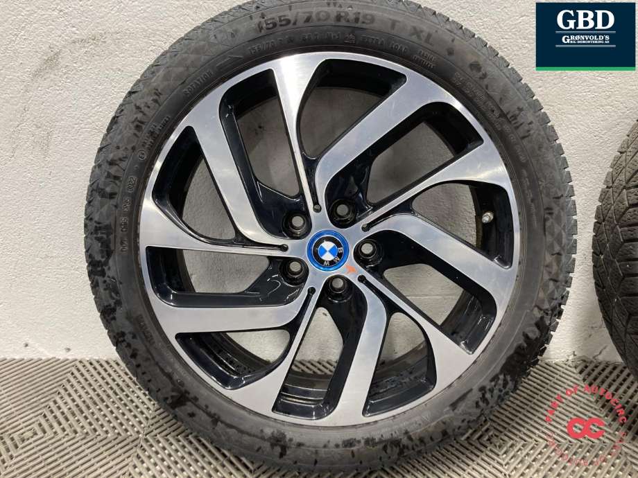Hjulsett aluminium vinter til BMW i3 2013-2022  (CONTINENTAL  PIGGFRI|VIKING CONTACT 7|155/70R19  PROD 22|5JX19H2  IS43)