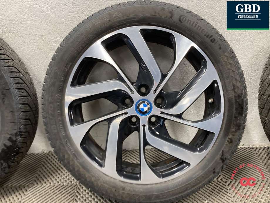 Hjulsett aluminium vinter til BMW i3 2013-2022  (CONTINENTAL  PIGGFRI|VIKING CONTACT 7|155/70R19  PROD 22|5JX19H2  IS43)