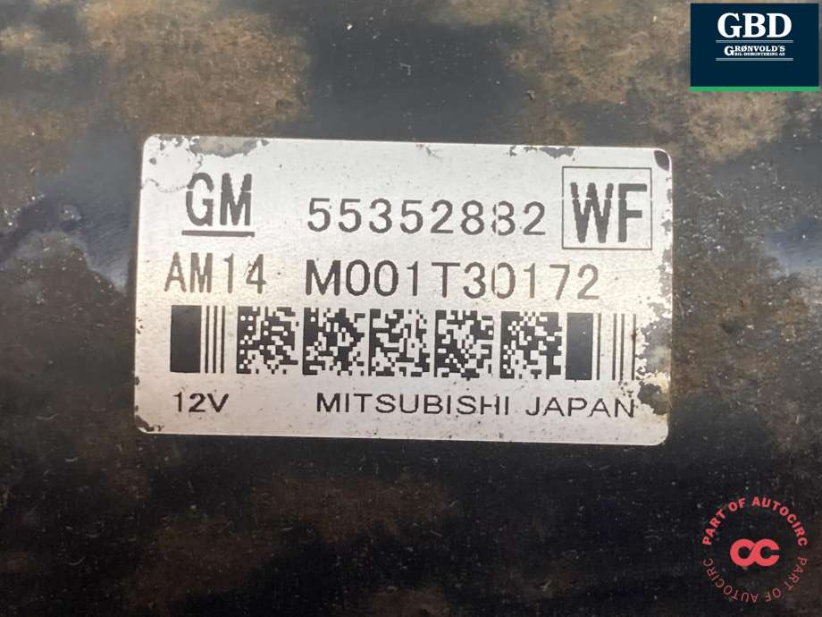 Starter diesel til Opel Insignia A 2009-2014 (55585238|1648214080|55352882)