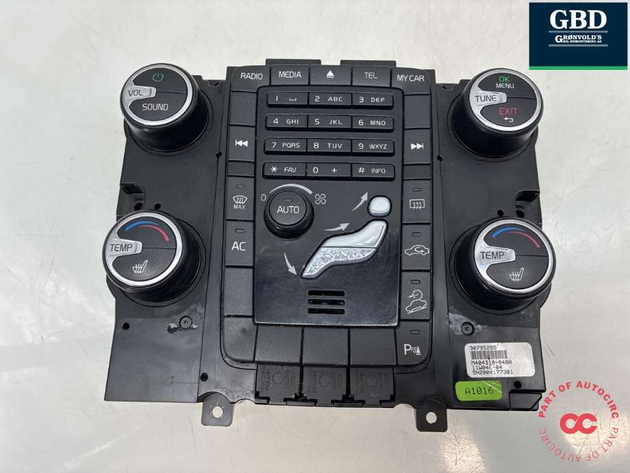 Varmeapparat betjening til Volvo XC60 2008-2013 (Type I, Fase 1) (30795271|30795265|)