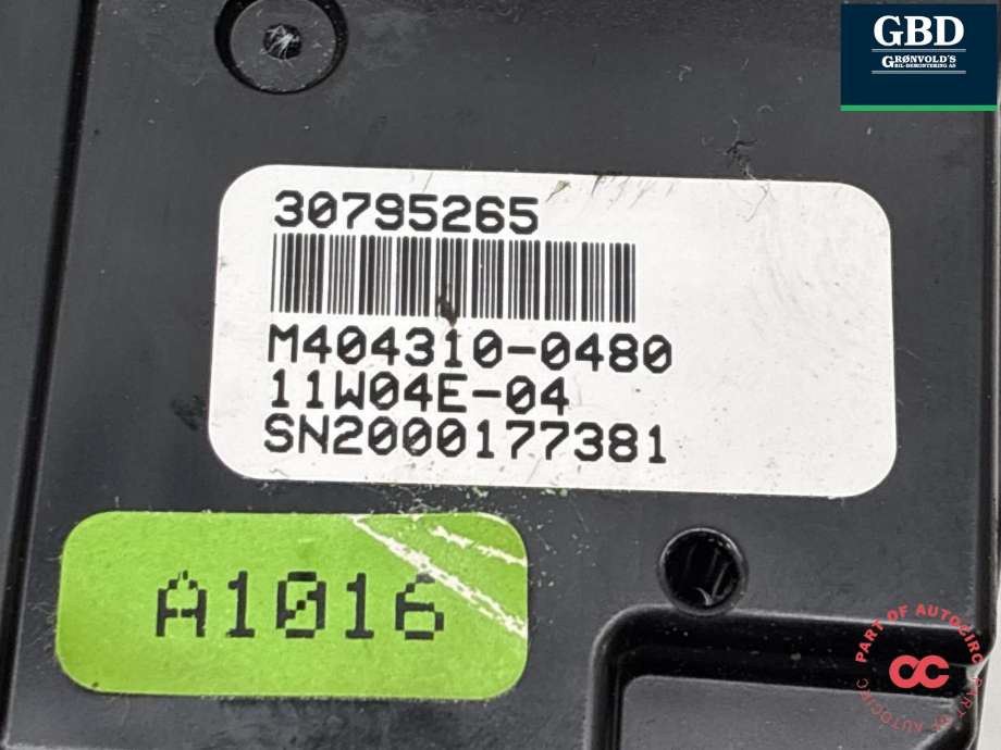 Varmeapparat betjening til Volvo XC60 2008-2013 (Type I, Fase 1) (30795271|30795265|)