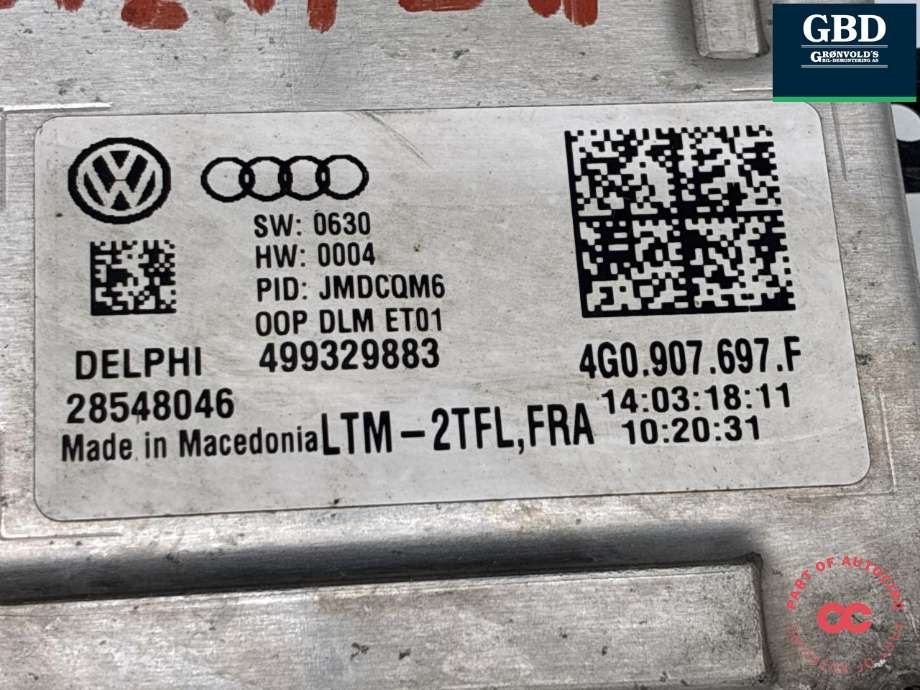 Styreenhet xenon/ballast til VW Passat 2015-2019 (Fase 1) (B8) (B8) (|28548046|4G0 907 697 F)