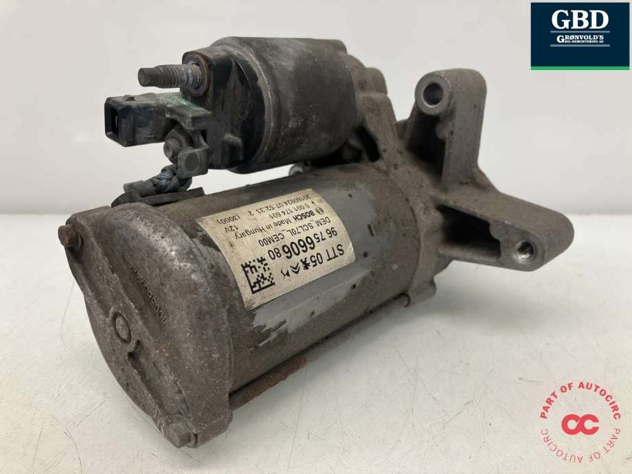 Starter diesel til Citroën Berlingo 2015-2019 (Type II, Fase 2)  (BOSCH|96 756 606 80|6.50 140 948 E9|0 001 174 601)