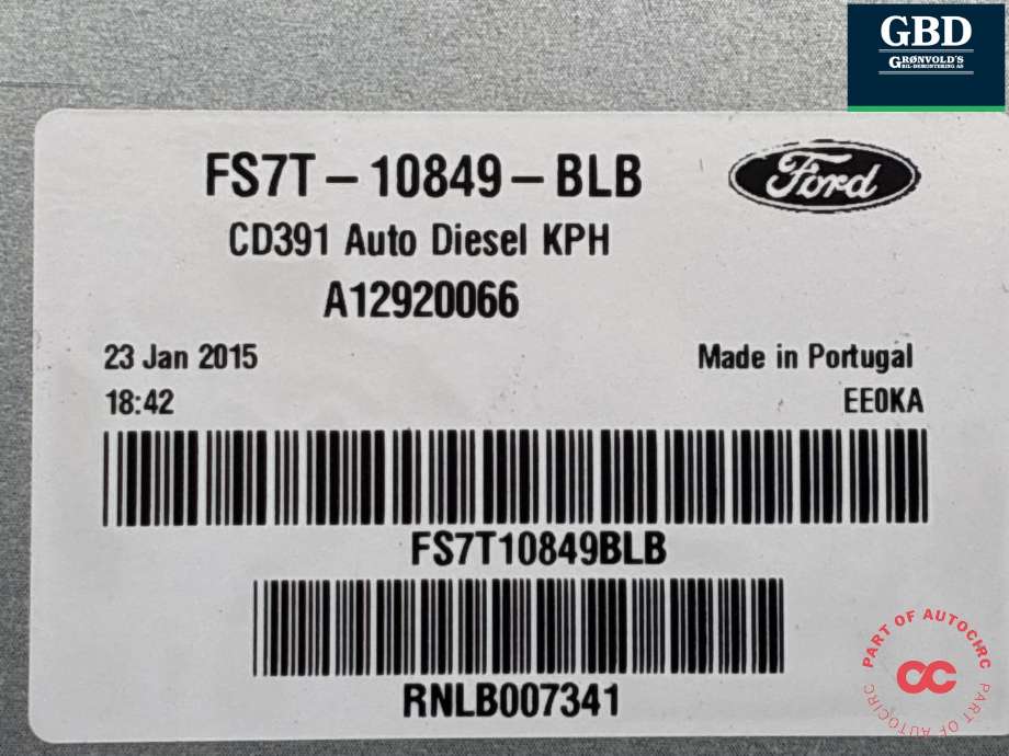 Instrumentpanel til Ford Mondeo 2014-2019 (Type V, Fase 1) (2164535|GS7T-10849-BLE|)