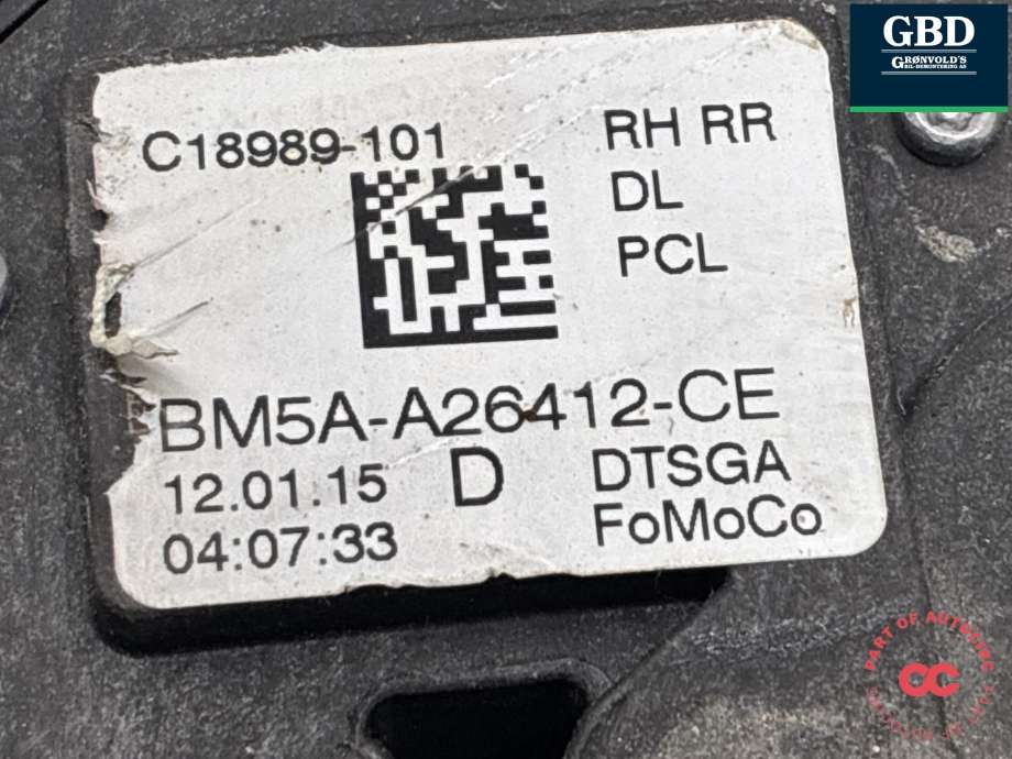 Låsekasse høyre bak til Ford Mondeo 2014-2019 (Type V, Fase 1) (2110426|BM5A-A26412-CG|)