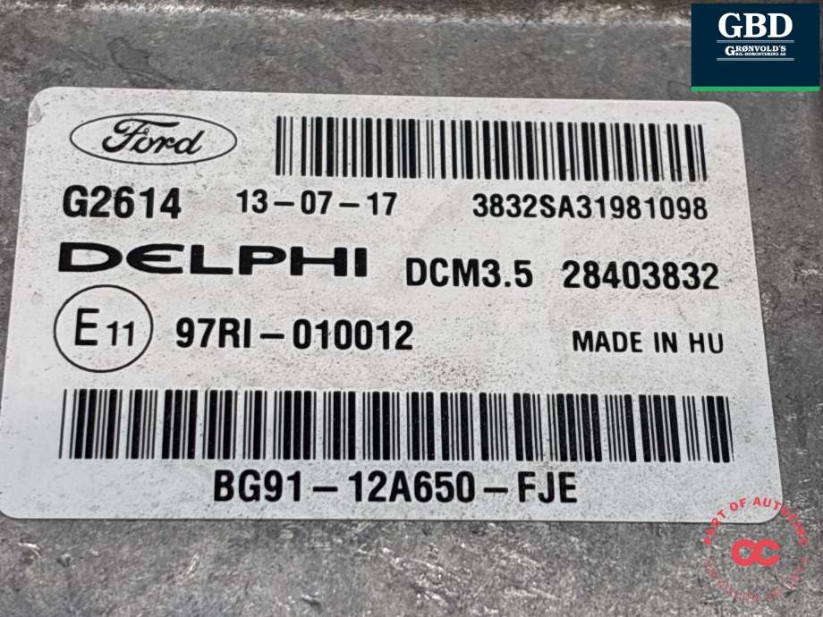 Styreenhet motor til Ford Mondeo 2011-2014 (Type IV, Fase 2)  (1802711|AU71-12A650-AC|)