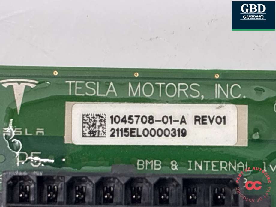 Styreenhet batteri elbil (BMS - Battery Management System) til Tesla Model S 2013-2016 (Fase 1) (1045708-01-A|)
