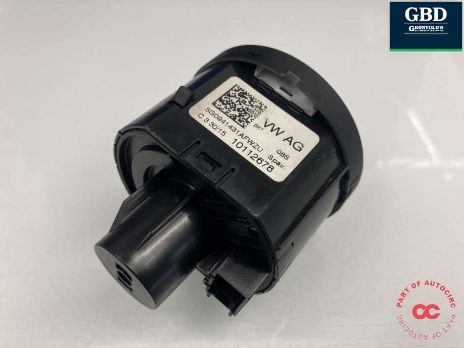 Bryter lys til VW Polo 2014-2017 (Type V, Fase 2)  (5G0 941 431 AF WZU|5G0 941 431 AF|10112678)
