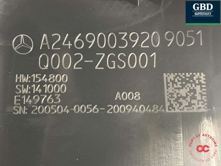 Airbag slepering til Mercedes Vito 2014-->> (W447) (W447) (|A 246 900 39 20|Q002-ZGS001)