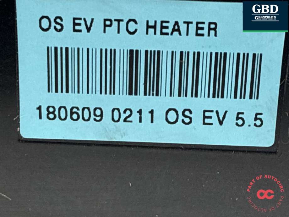 Varmeapparat PTC-heater til Hyundai Kona 2017-2021 (Type I, Fase 1)  (97191K4000|)