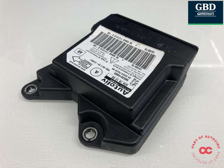 Airbag elektronikk til Citroën Berlingo 2015-2019 (Type II, Fase 2)  (AUTOLIV||9803916880|626 18 12 00)
